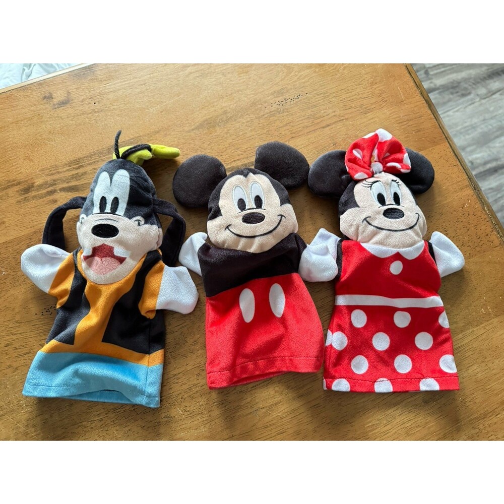Disney Hand Puppets- Mickey, Minnie, Goofy